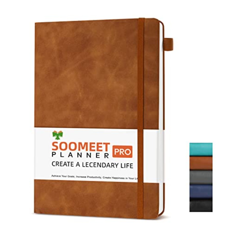 Journal Leather Hardcover - Lined Journal Notebook, 200 Pages, Leather