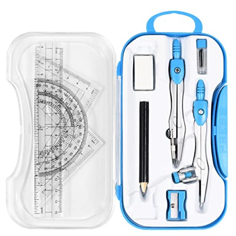 Compass Geometry Set - Math Geometry Kit Sets 10 Pcs