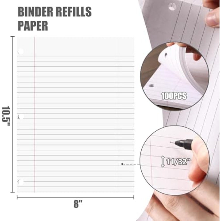 100 Sheets Loose Leaf Paper, 8 – обзор и цена Paper Punch 3 Hole