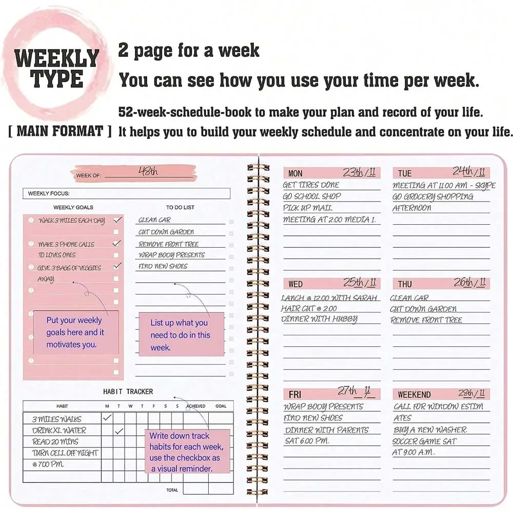 A5 Weekly Planner Coil Daily P – обзор и цена Planner Weekly Budget
