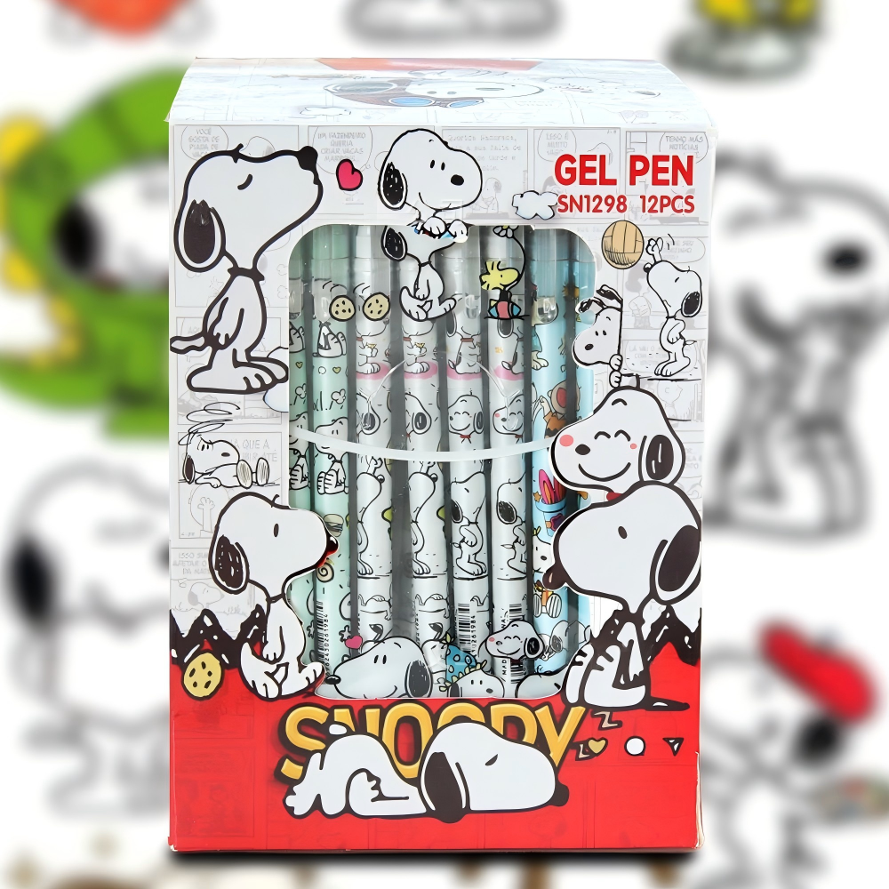 12 Pcs/Set Kawaii Snoopy Erasa – обзор и цена Gel Ink Pen Set