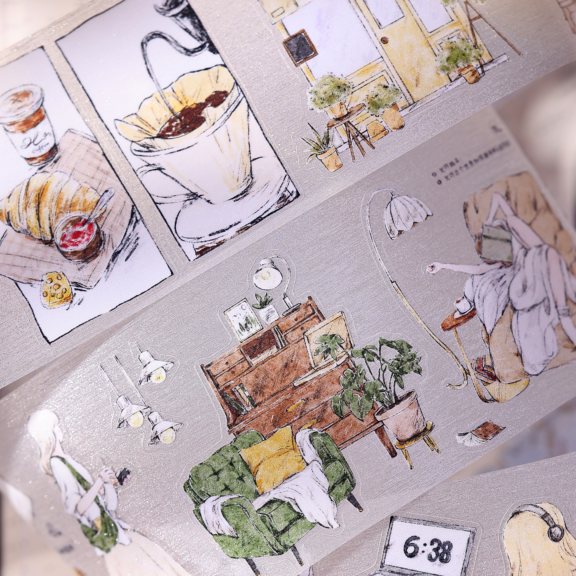 XiaoBaiJia Studio Vintage Girl – обзор и цена Washi Tape Set