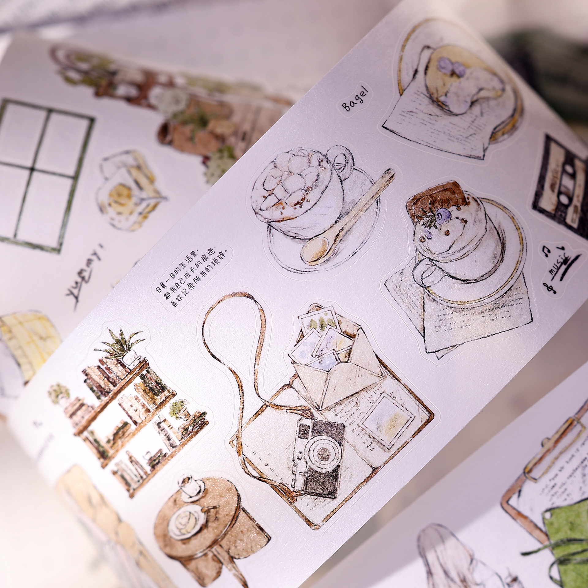 XiaoBaiJia Studio Vintage Girl – обзор и цена Washi Tape Set