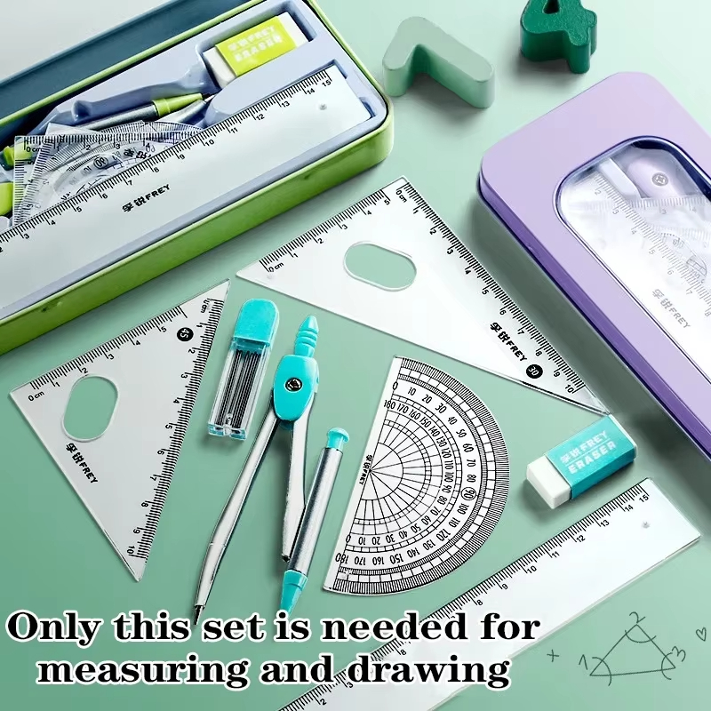 Math Geometry Set with Iron Bo – обзор и цена Compass Geometry Set