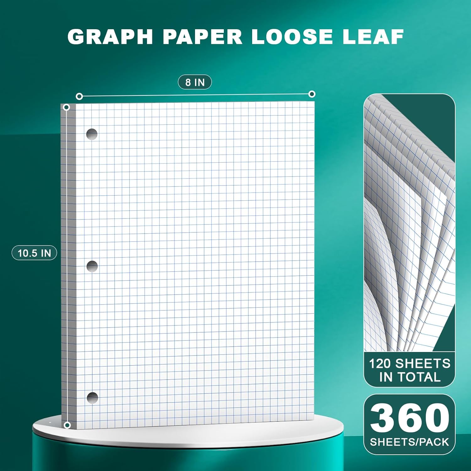 Loose Leaf Graph Paper Noteboo – обзор и цена Paper Punch 3 Hole