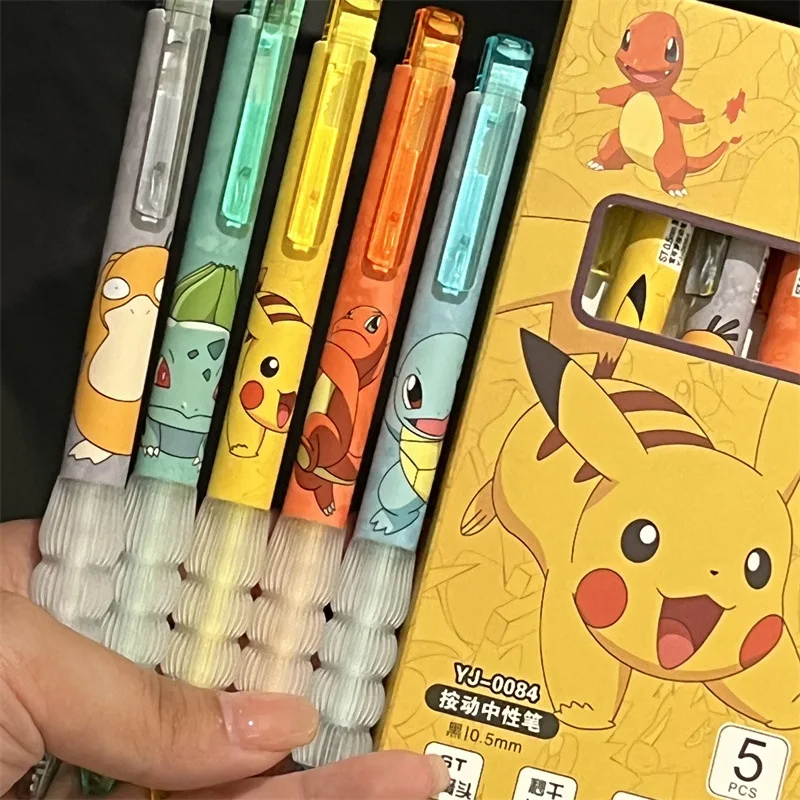 5pcs Pikachu Gel Pen Set Pokem – обзор и цена Gel Ink Pen Set