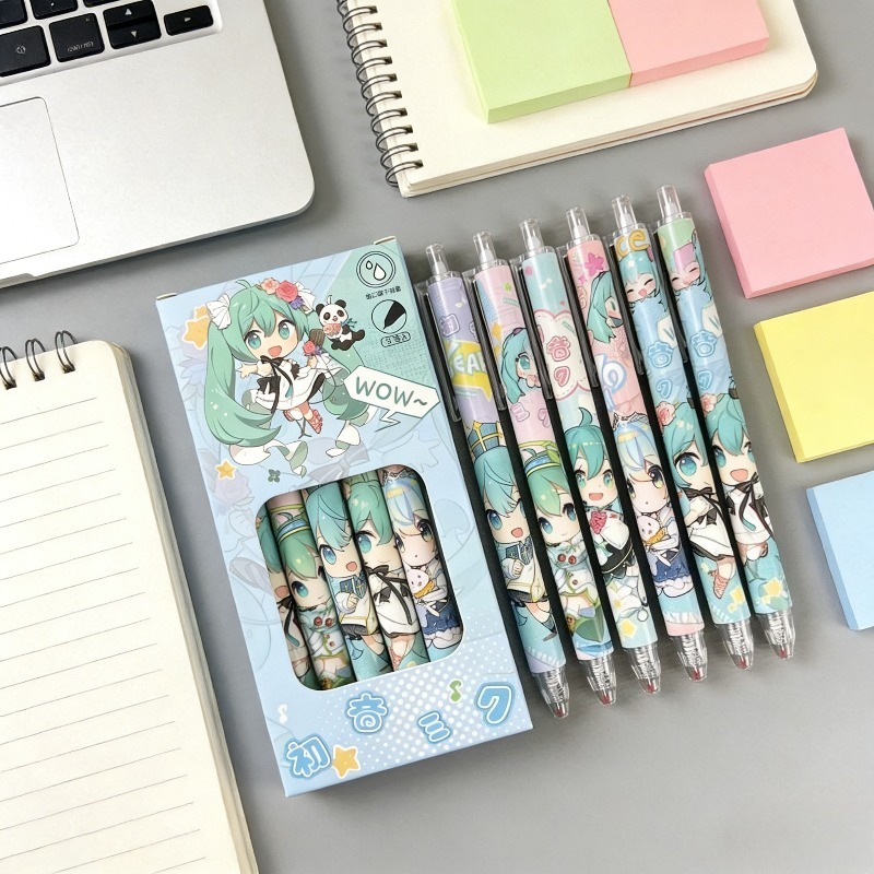 Hatsune Miku quick-drying gel  – обзор и цена Gel Ink Pen Set