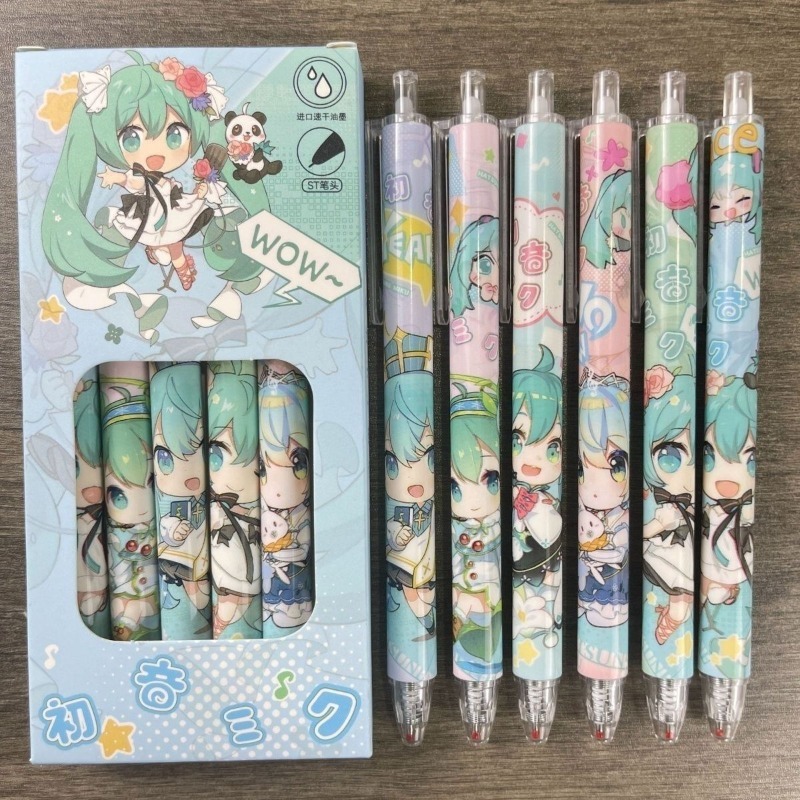 Hatsune Miku quick-drying gel  – обзор и цена Gel Ink Pen Set
