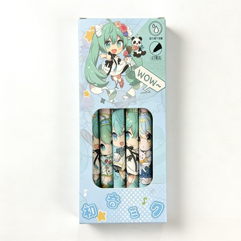 Hatsune Miku quick-drying gel  – обзор и цена Gel Ink Pen Set