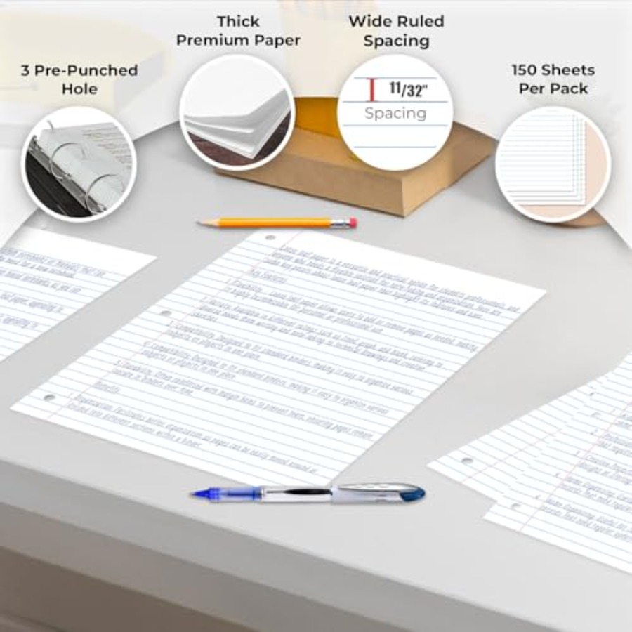 Loose Leaf Paper, 450 Sheets,, – обзор и цена Paper Punch 3 Hole