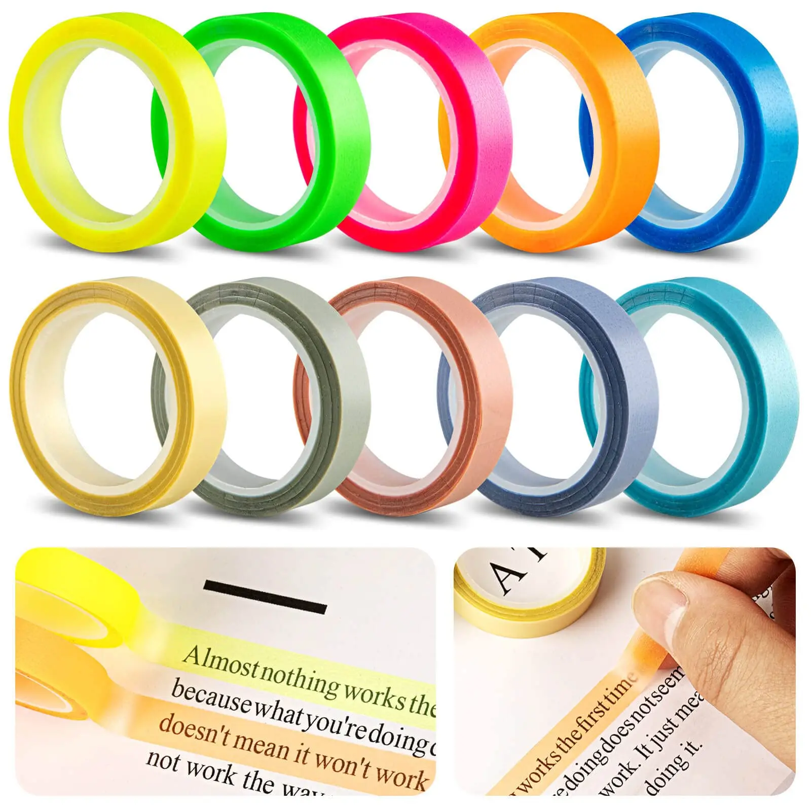 5Rolls Transparent Fluorescent – обзор и цена Index Tab Divider
