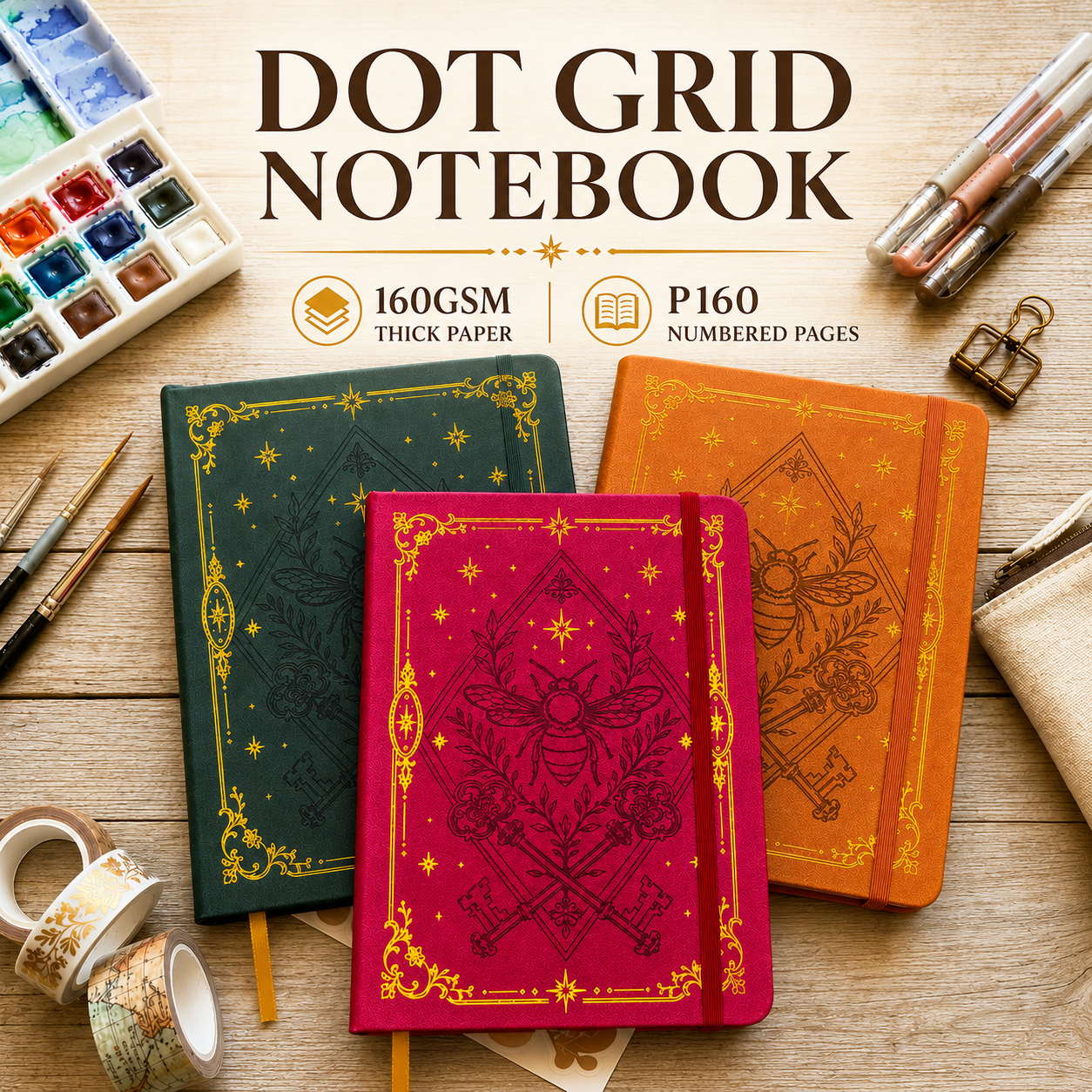 A5 Dot Grid Notebook with 160G – обзор и цена Journal Leather Hardcover