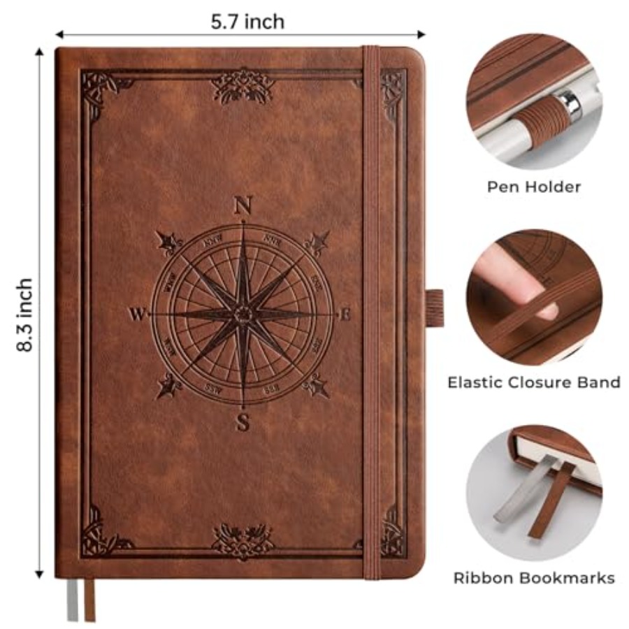 Blank Journal Notebook, 192 Pa – обзор и цена Journal Leather Hardcover