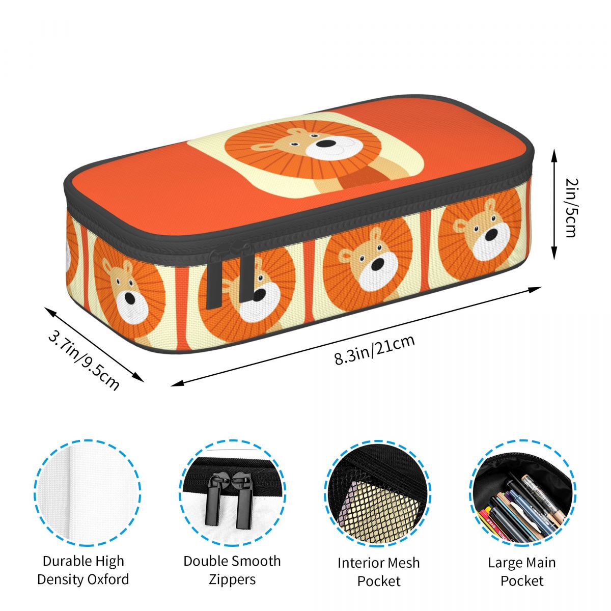 Cute Lion Cartoon Pencil Case  – обзор и цена Lion Stationery & Office Supply(Kunshan)Co.Ltd
