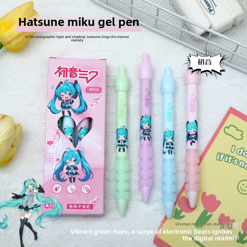 Kawaii Hatsune Miku Gel Pen Cu – обзор и цена Gel Ink Pen Set
