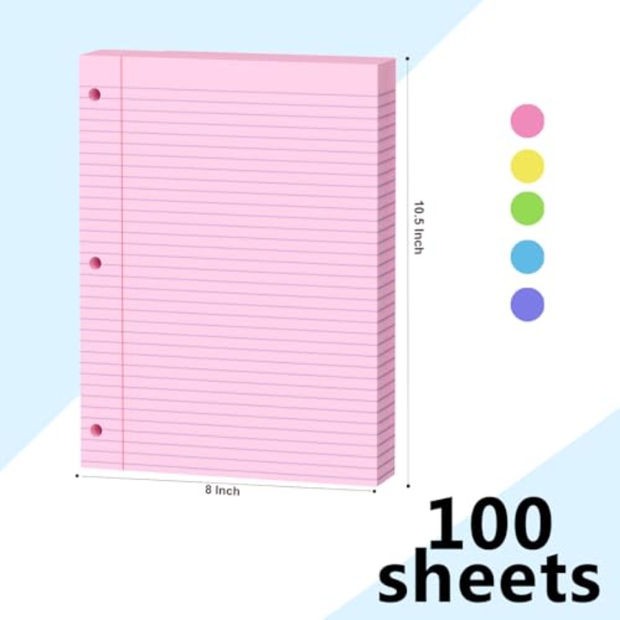 Loose Leaf Paper 00 Sheets Col – обзор и цена Paper Punch 3 Hole