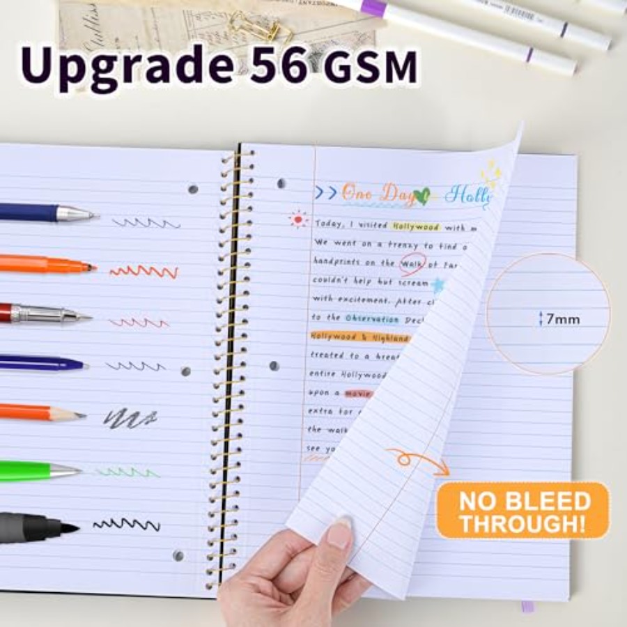 Spiral Notebook College Ruled  – обзор и цена Paper Punch 3 Hole