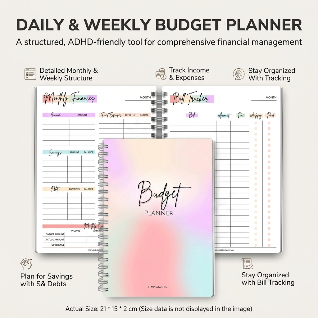 Daily Income and Expense Noteb – обзор и цена Planner Weekly Budget