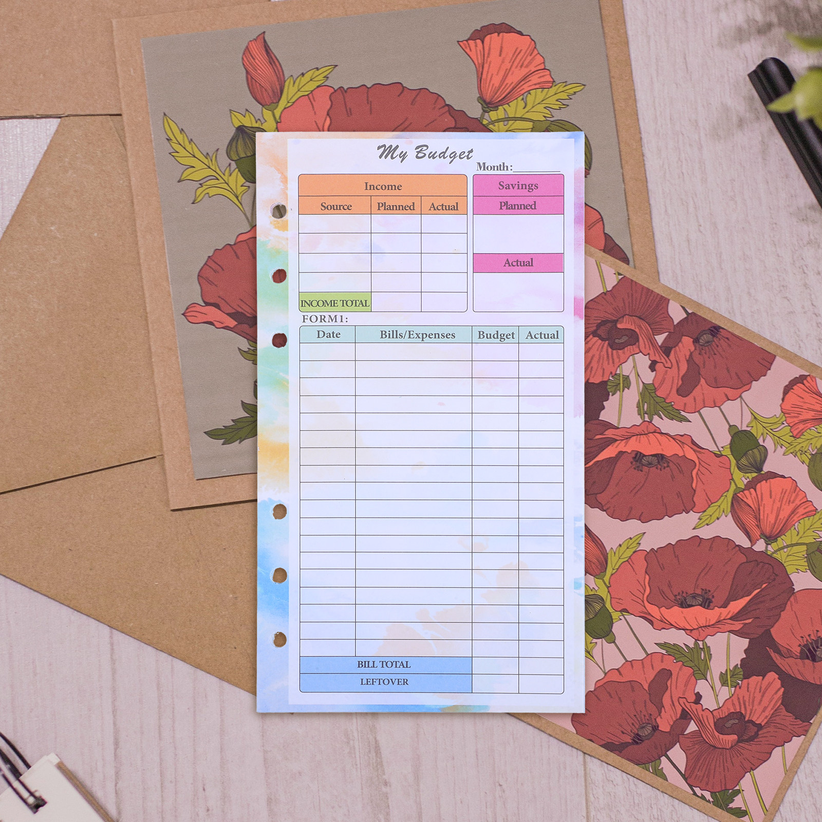 14 Sheets A6 Budget Planner Re – обзор и цена Planner Weekly Budget