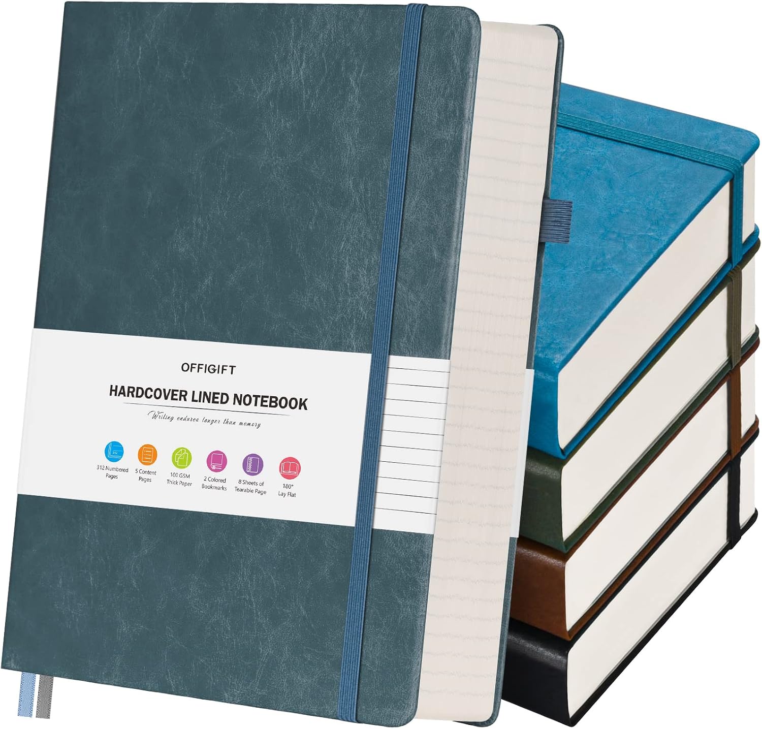 5 Pack College Ruled Notebook, – обзор и цена Journal Leather Hardcover