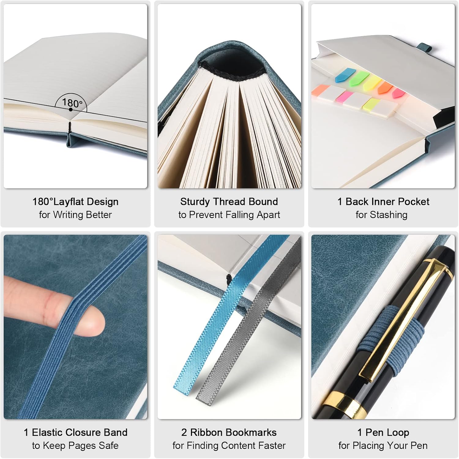 5 Pack College Ruled Notebook, – обзор и цена Journal Leather Hardcover