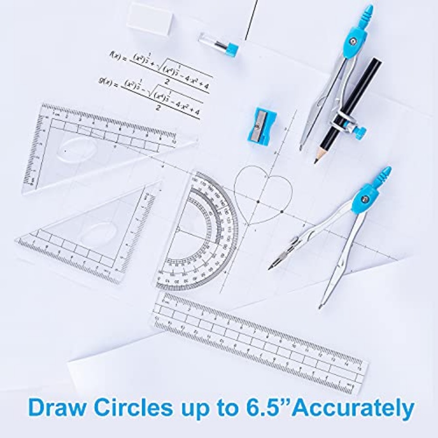 Math Geometry Kit Set 10 Piece – обзор и цена Compass Geometry Set