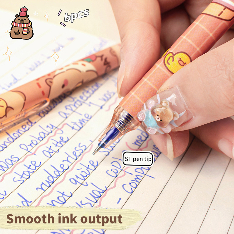 6Pcs Lovely Black and Blue Gel – обзор и цена Gel Ink Pen Set