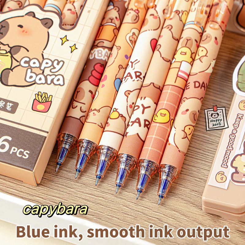 6Pcs Lovely Black and Blue Gel – обзор и цена Gel Ink Pen Set