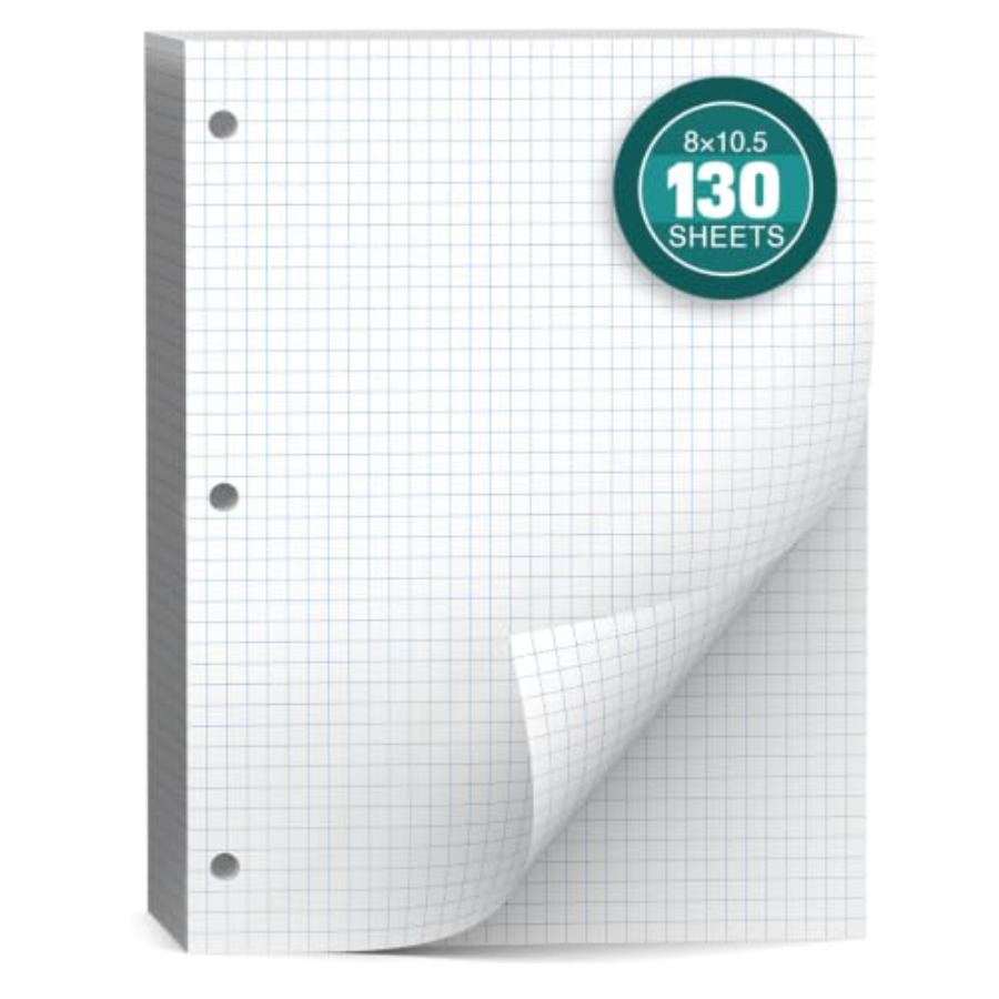 Loose Leaf Graph paper 8 x 10. – обзор и цена Paper Punch 3 Hole
