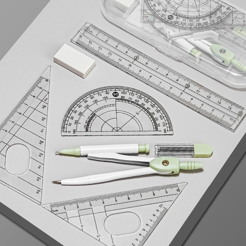 8PCS/Set Plastic Ruler Compass – обзор и цена Compass Geometry Set