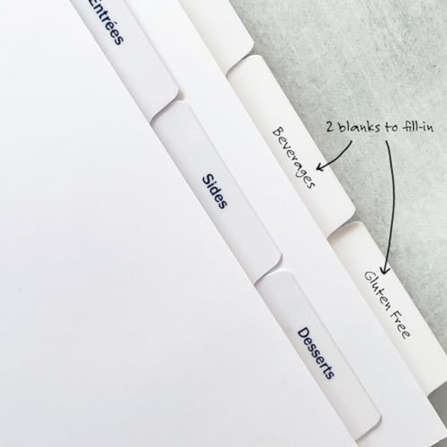 PRE-Printed Recipe Binder Inde – обзор и цена Index Tab Divider