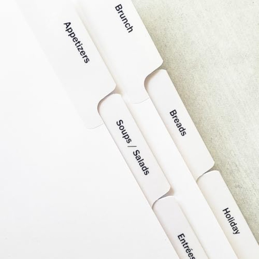 PRE-Printed Recipe Binder Inde – обзор и цена Index Tab Divider