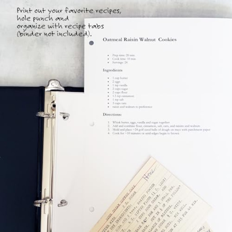 PRE-Printed Recipe Binder Inde – обзор и цена Index Tab Divider
