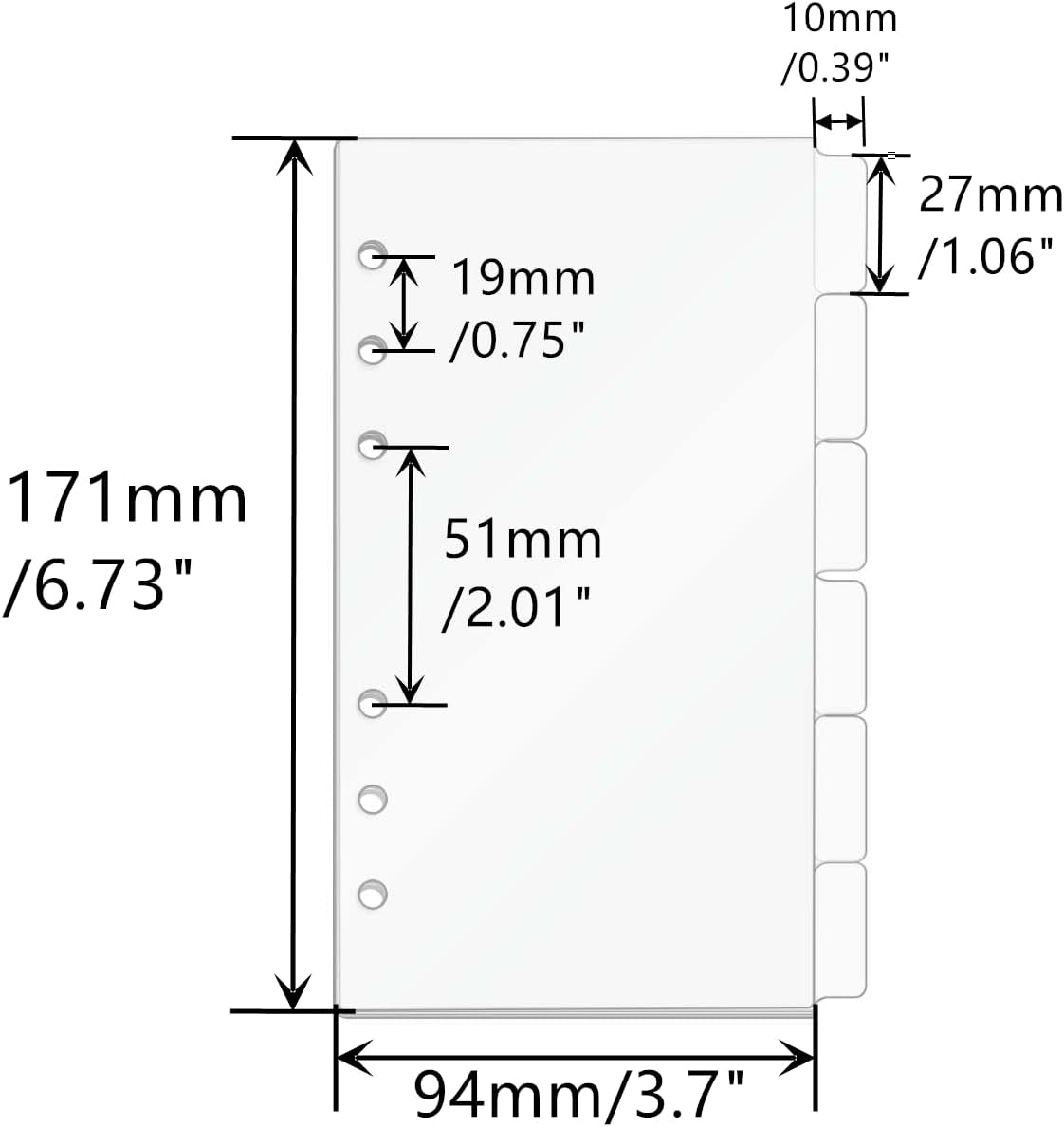 A5/A6/A7 Binder Dividers Plann – обзор и цена Index Tab Divider