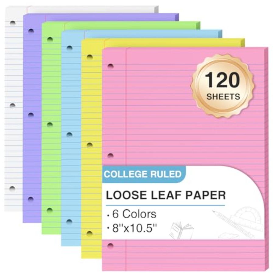 120 Sheets Loose Leaf Paper 8  – обзор и цена Paper Punch 3 Hole