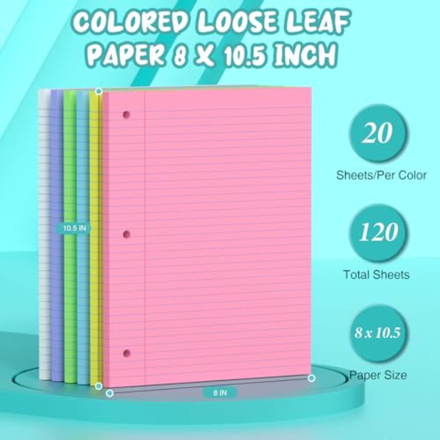 120 Sheets Loose Leaf Paper 8  – обзор и цена Paper Punch 3 Hole