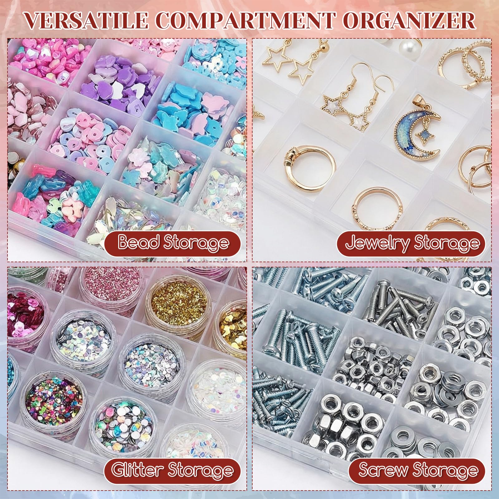 24-Grid Plastic Organizer Box  – обзор и цена Washi Tape Set