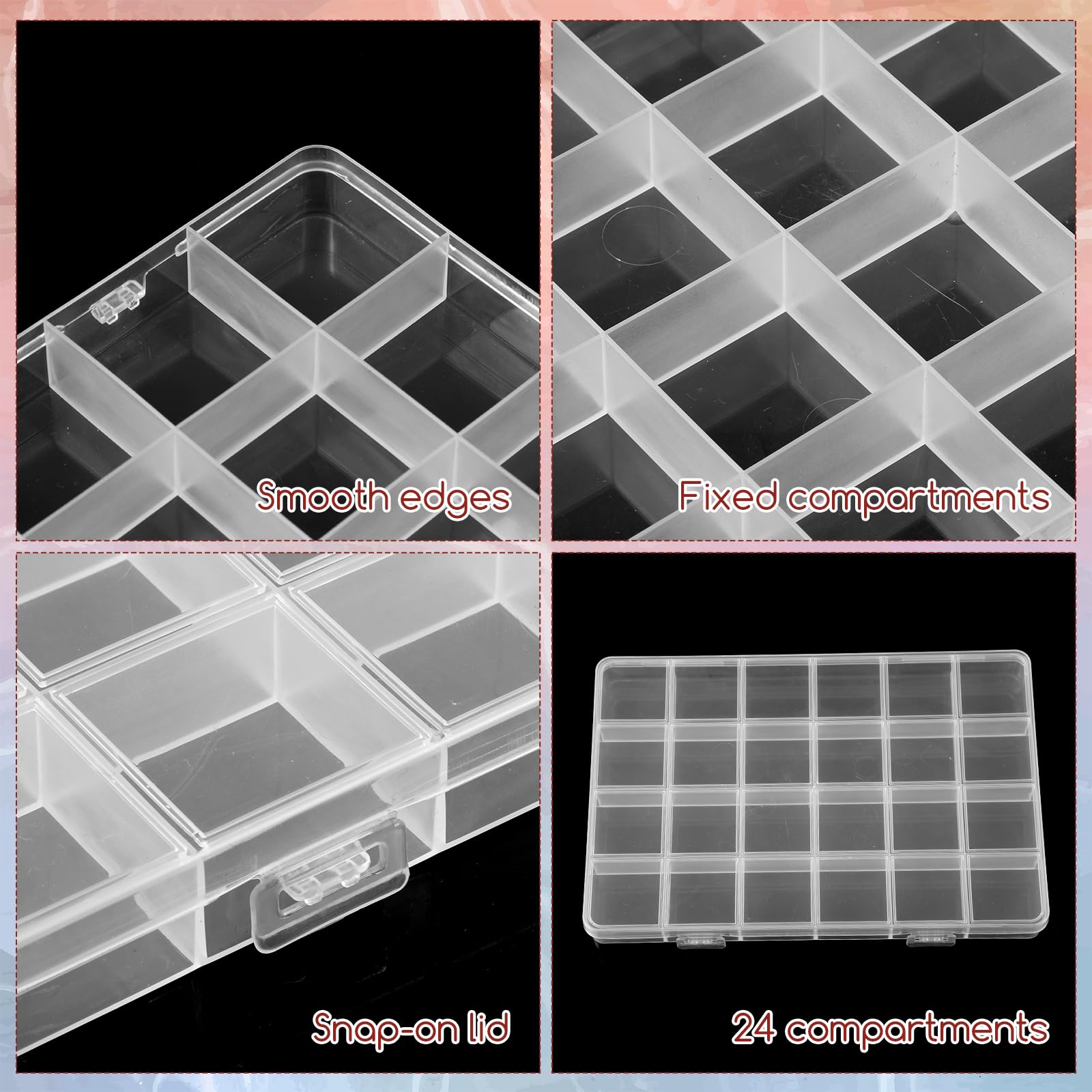 24-Grid Plastic Organizer Box  – обзор и цена Washi Tape Set