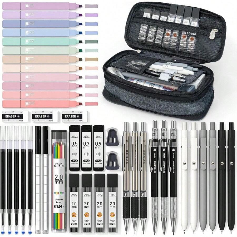 45 PCS School Supplies With Pe – обзор и цена Gel Ink Pen Set