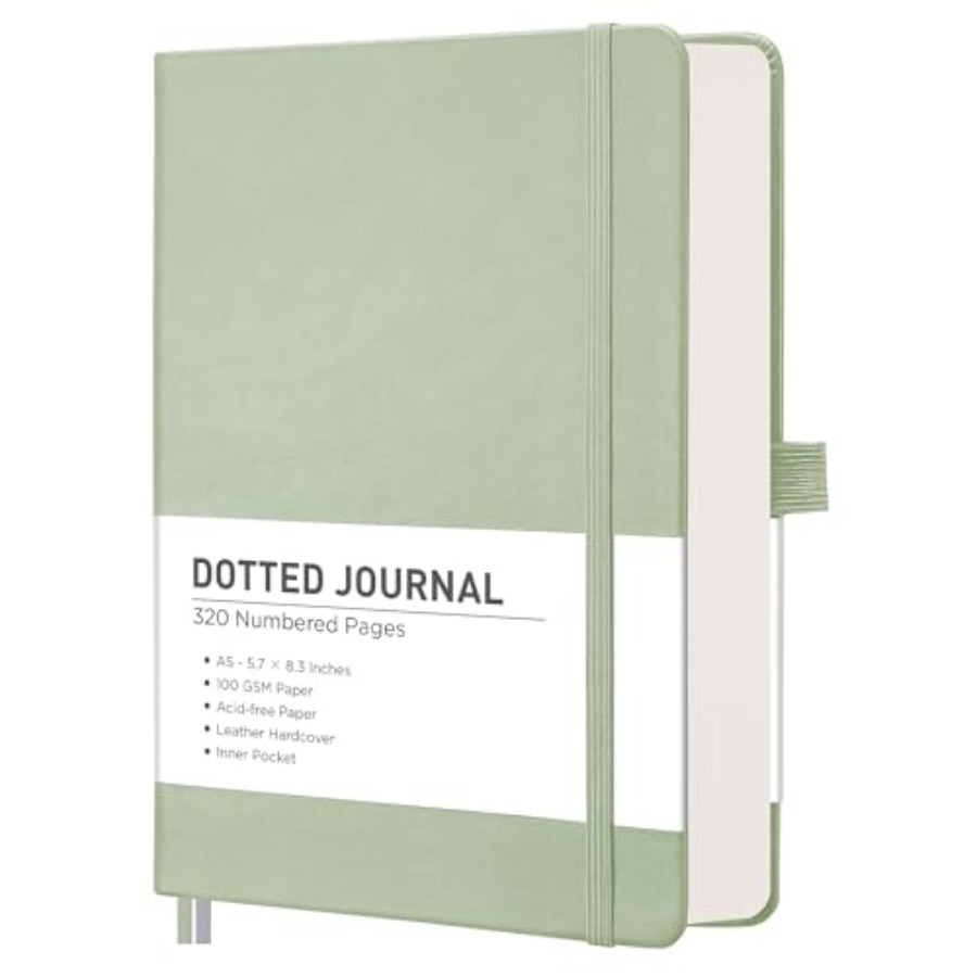 Dotted Journal Notebook, 320 N – обзор и цена Journal Leather Hardcover