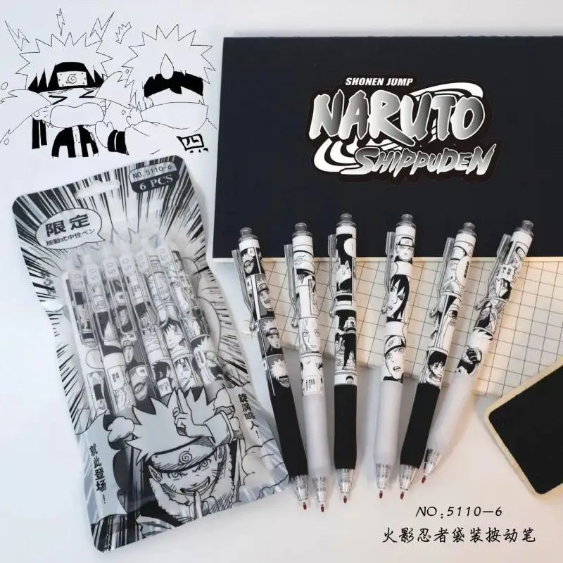 Naruto 6Pcs/set Gel Pen Anime  – обзор и цена Gel Ink Pen Set