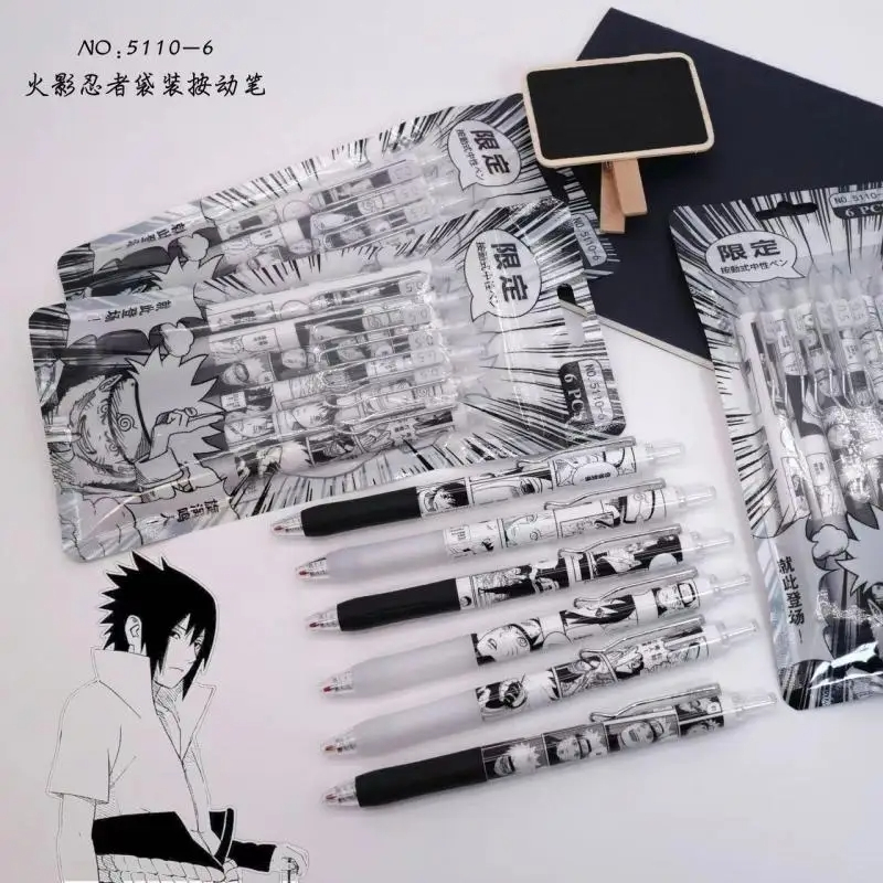 Naruto 6Pcs/set Gel Pen Anime  – обзор и цена Gel Ink Pen Set