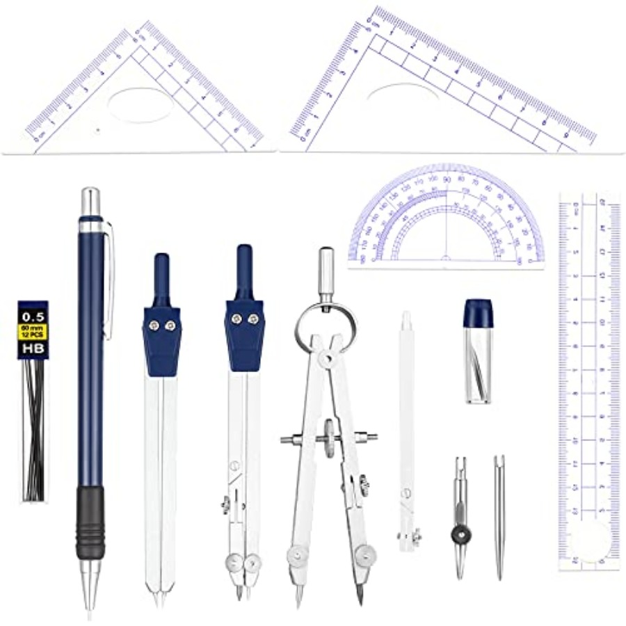 13 Pcs Geometry Set for Studen – обзор и цена Compass Geometry Set