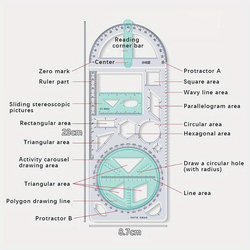 For School Multifunctional Pri – обзор и цена Compass Geometry Set
