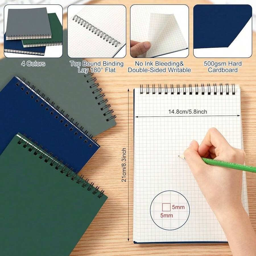 6 Pack Graph Paper Spiral Note – обзор и цена Graph Paper Pad