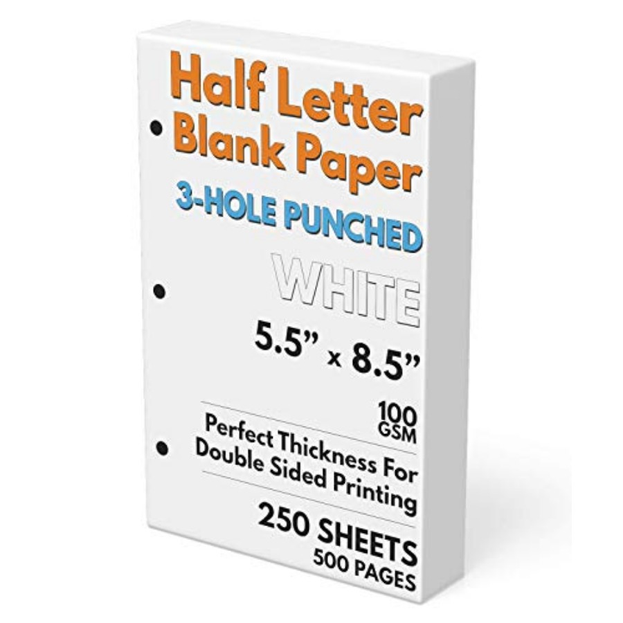 Half Letter Blank Paper, 3-Hol – обзор и цена Paper Punch 3 Hole