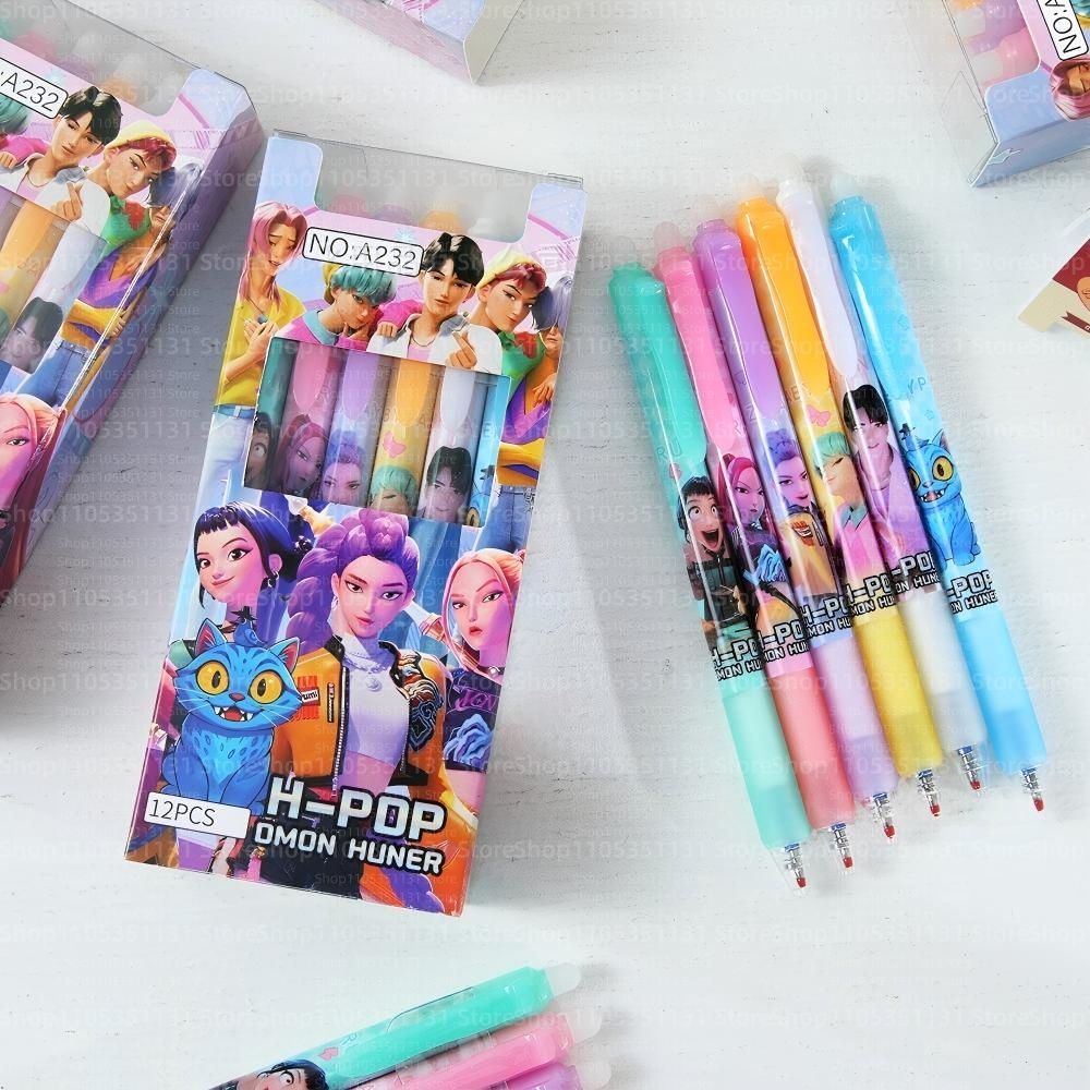 Anime Girl Group Erasable Pens – обзор и цена Gel Ink Pen Set