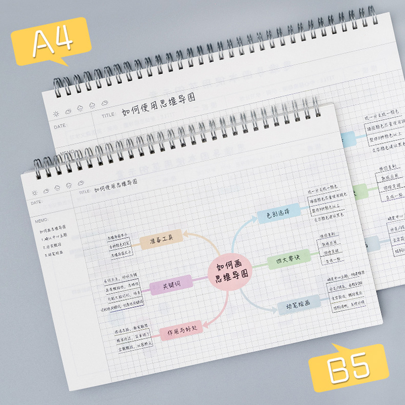 A4/B5 Mind Map Cornell Grid No – обзор и цена Graph Paper Pad
