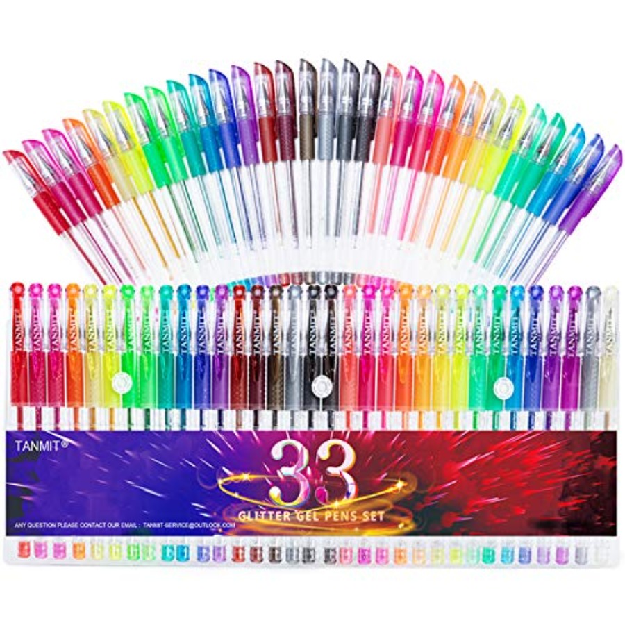 Glitter Gel Pens, Neon Glitter – обзор и цена Gel Ink Pen Set