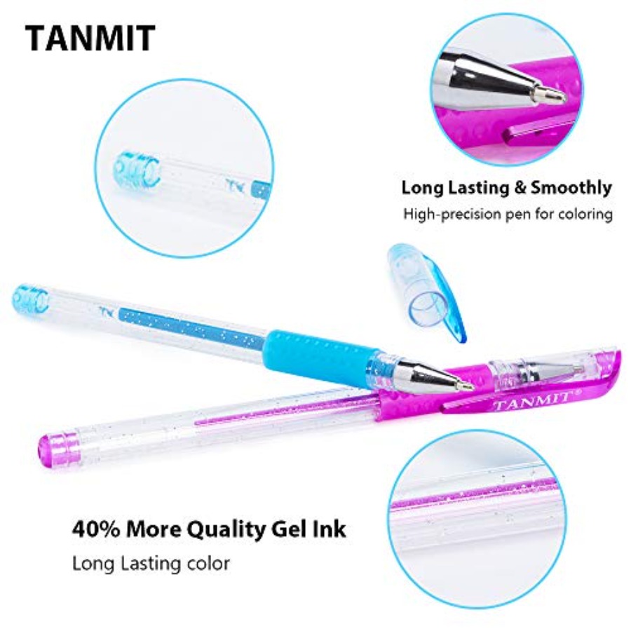 Glitter Gel Pens, Neon Glitter – обзор и цена Gel Ink Pen Set